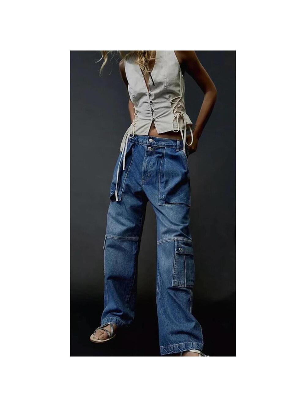 Free People Women's Blue Jeans